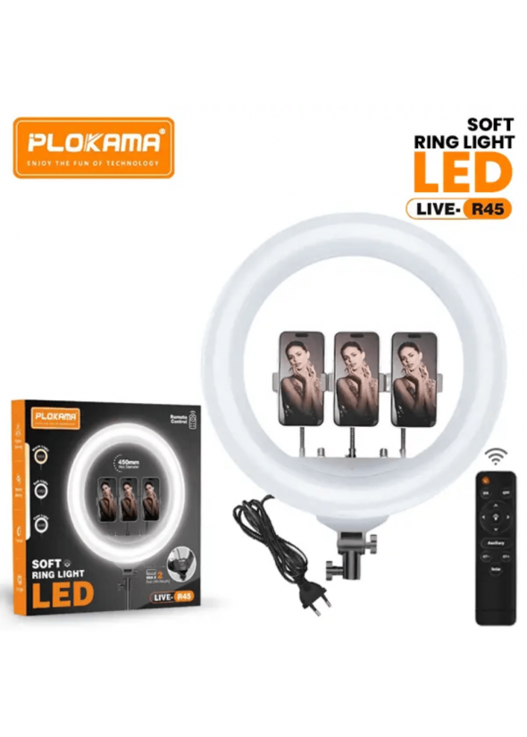 Selfie Ring Light Professionnel PLOKAMA LIVE 45mm