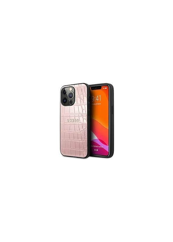 iPhone 13 Pro Max GUESS Pink Croco Cover