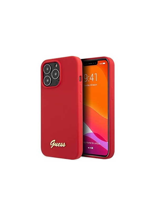 iPhone 13 Pro Max -GUESS SILICONE COVER Red