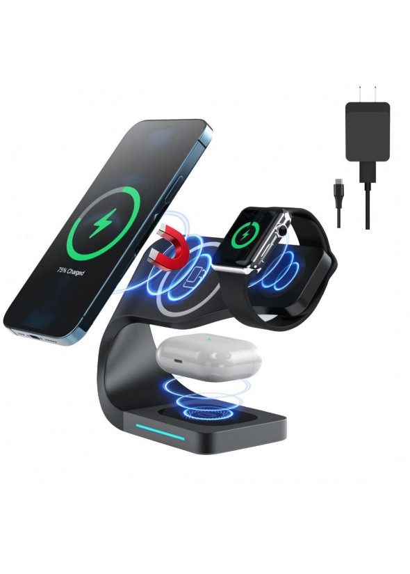 Powerology MagSafe Wireless Charger QI Magnetic 3 in 1