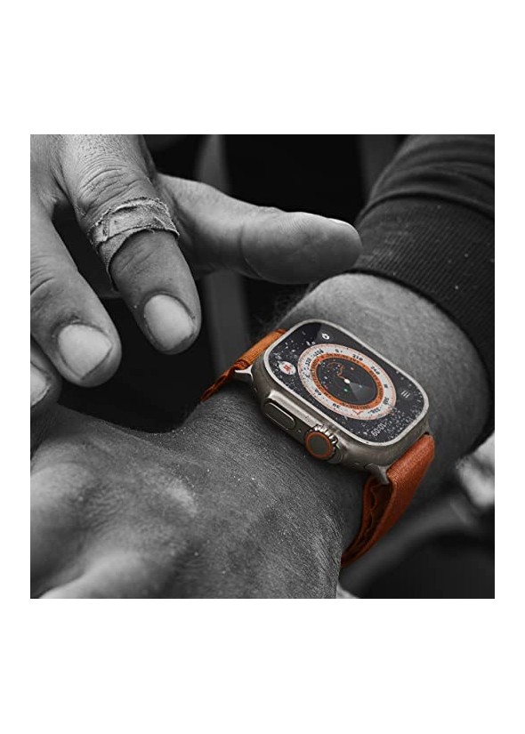 Apple Watch Ultra [GPS + Cellular 49mm] Titanium Case & Orange Alpine Loop
