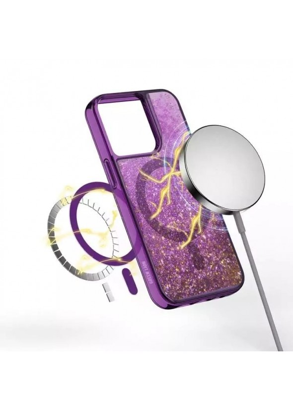 Magsafe Happiness Cover Iphone 14PROMAX-Purple