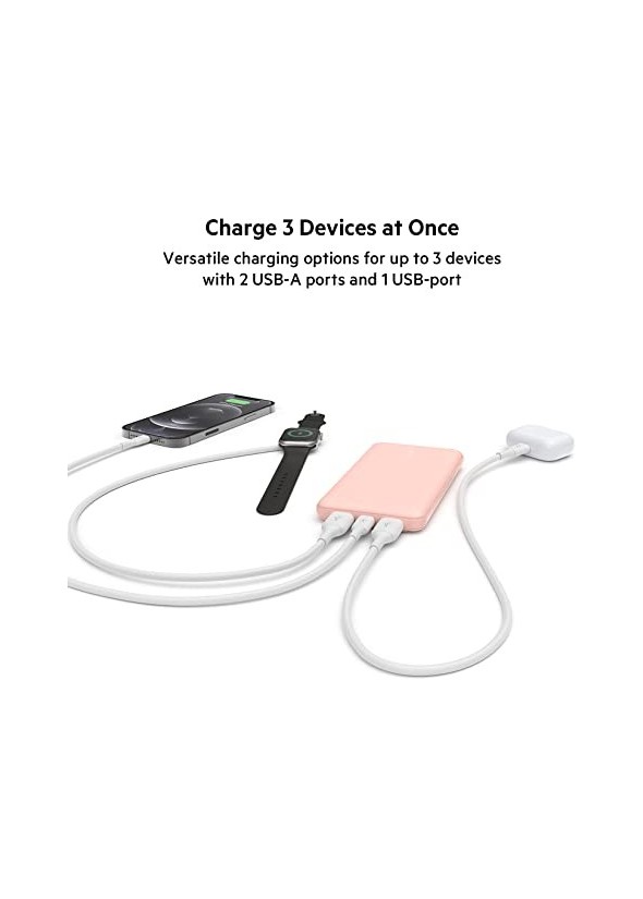 Belkin Boost Charge Power Bank, 10,000 mAh - Rose Gold
