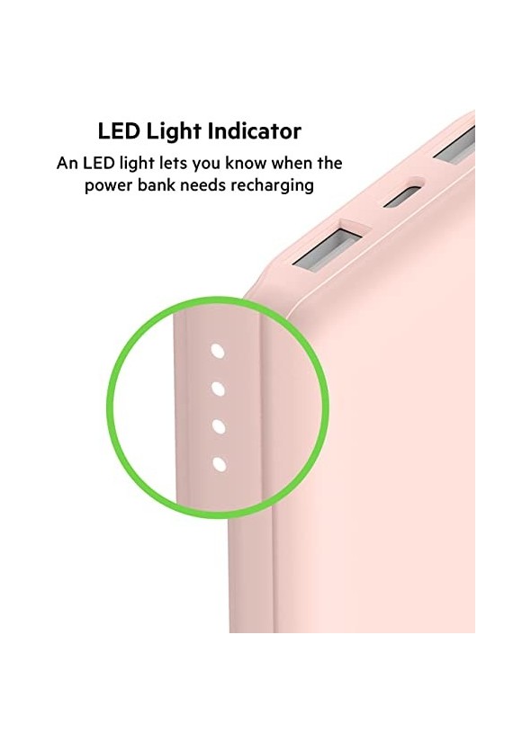 Belkin Boost Charge Power Bank, 10,000 mAh - Rose Gold